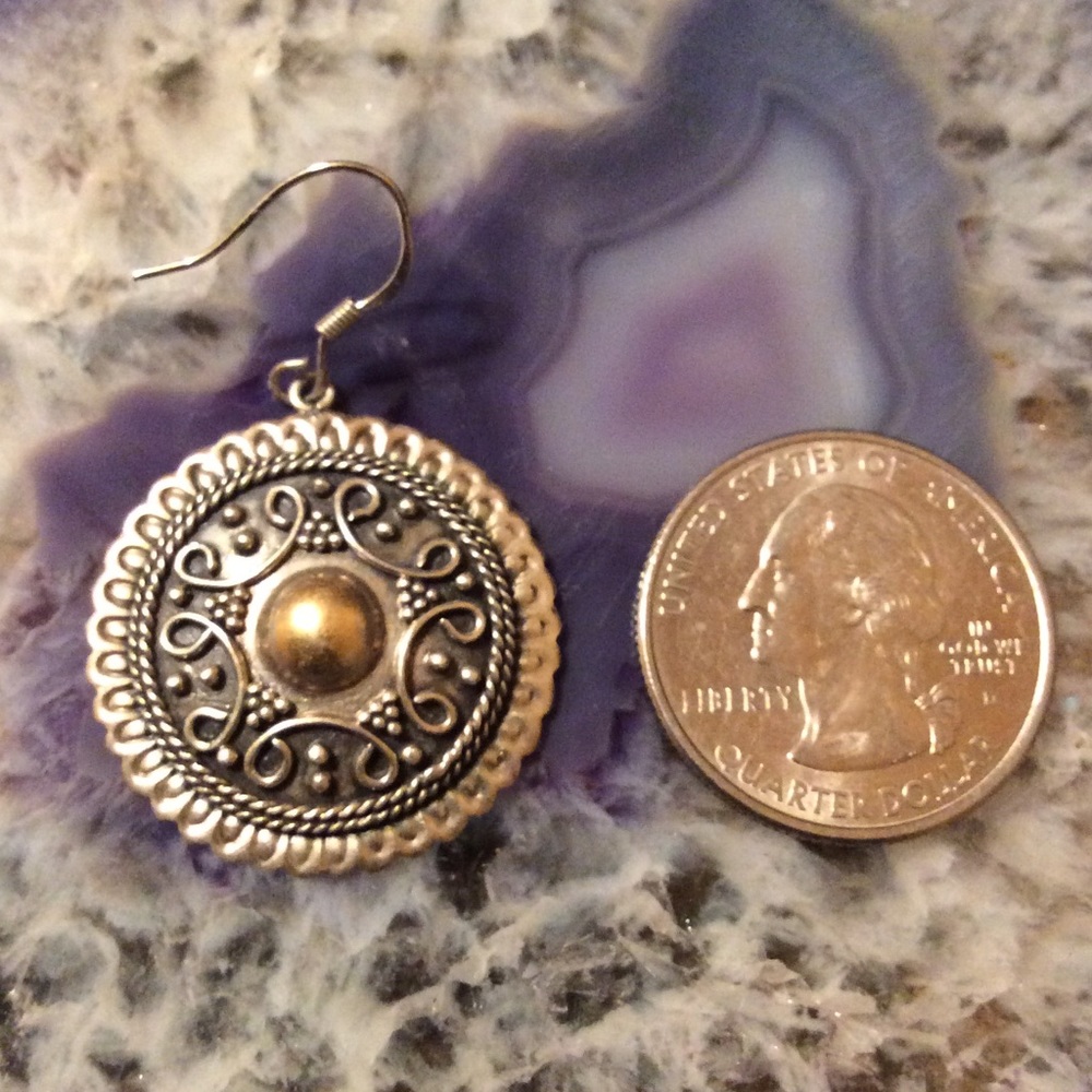 🚫SOLD🚫Dangling concho earrings 925 - Picture 5 of 7